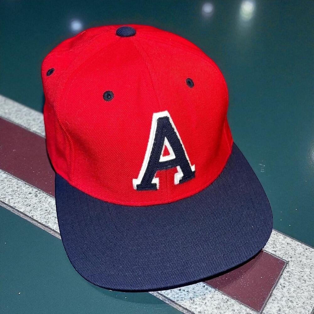Aeropostale Trucker Hat Red Blue Snapback 3D Embroidered Letter A Cap *Read Desc